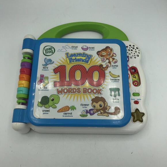 VTech Leapfrog Learning Friends 100 Words Electronic English Spanish Toy Book - Picture 1 of 15